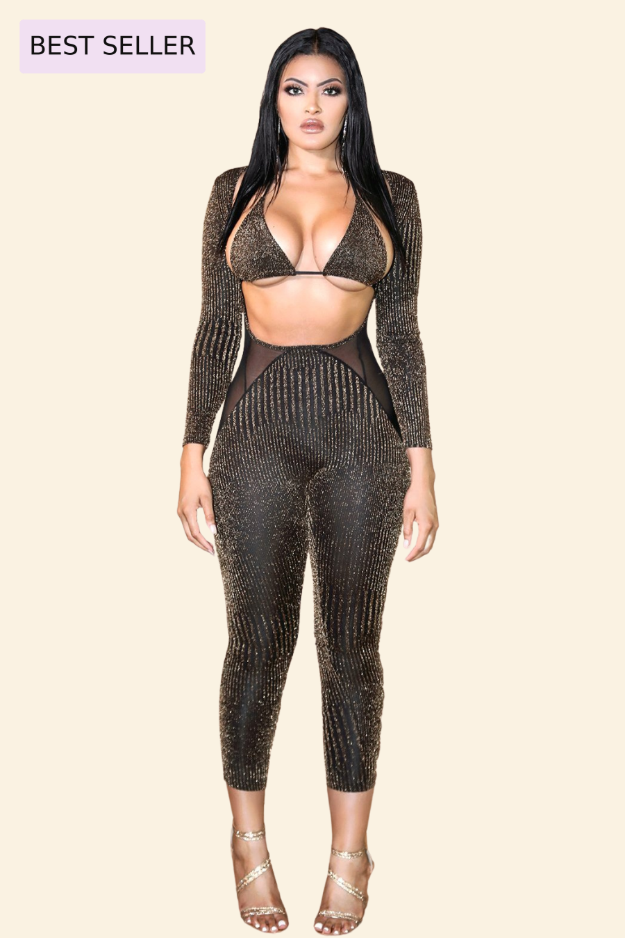 multi color bralette outfit trend gold black lurex jumper jumpsuit bikini two piece set bodysuit clubwear nightwear womens clothing fashion dinner date retail womenswear fashionnova boohoo shein boutique women shopping forever 21