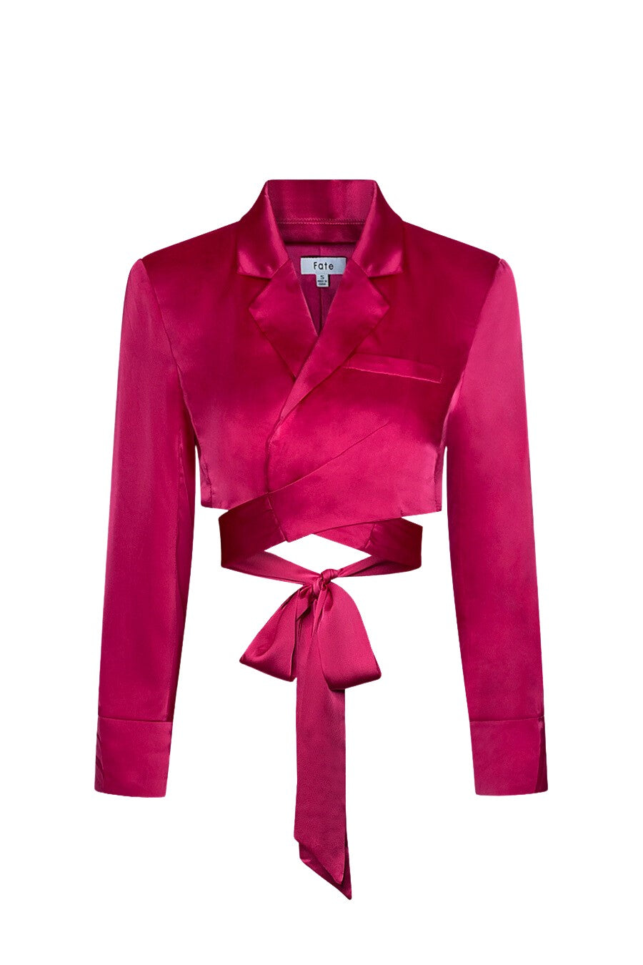 "BOSS BOO" Fuchsia Pink Satin Blazer & Trousers Two-Piece Set